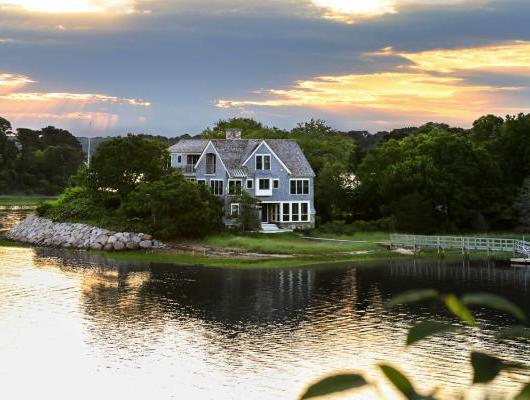 Custom home along the water